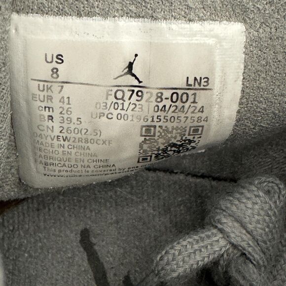 Air Jordan 4 Retro SE Wet Cement Mens Size 8 Gray Suede FQ7928-001 Sneakers main image 5
